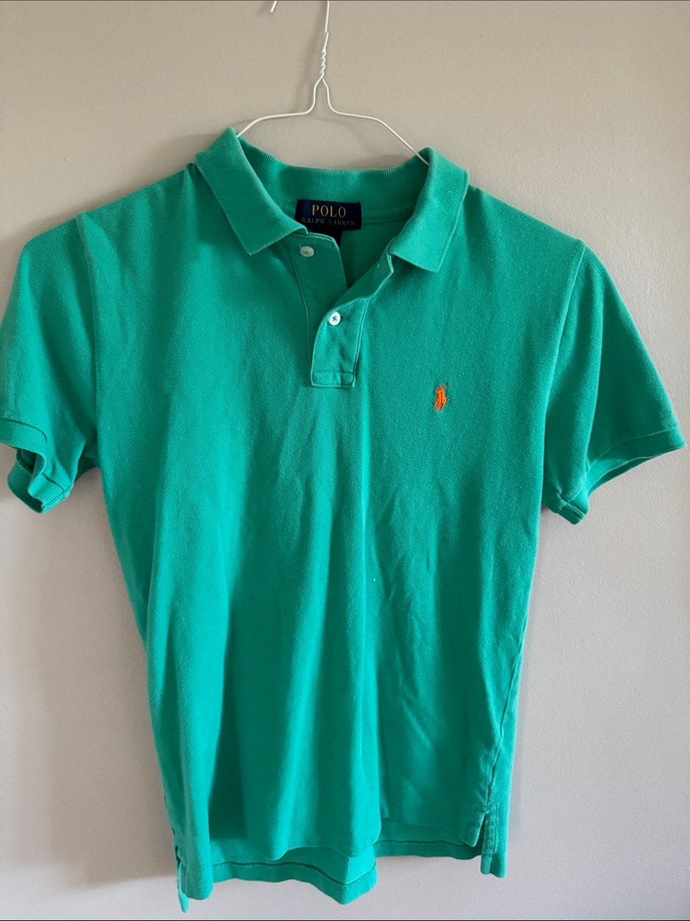 Lot Of 2 Polo by Ralph Lauren Boys L Blue & Green Short-Sleeve Polo Shirts - Picture 5 of 9